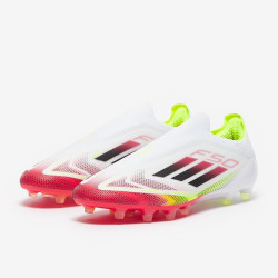 Sepatu Bola Adidas F50 Elite Laceless AG White Black Solar Yellow JI2839