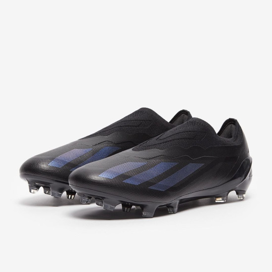 Sepatu Bola Adidas X Crazyfast.1 Laceless FG Core Black GY7382 Sepatu Bola Adidas X Crazyfast.1 Laceless FG Core Black GY7382