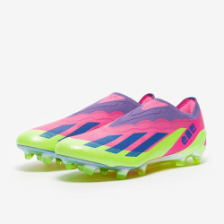 Sepatu Bola Adidas X Crazyfast HMS.1 Laceless FG Lucis Lemon Bright Royal Pink IF0416