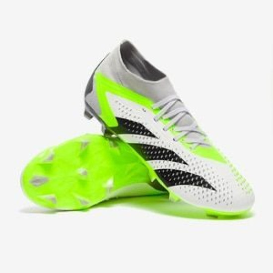 Sepatu Bola Adidas Predator Accuracy.2 FG White Core Black Lucid Lemon GZ0028