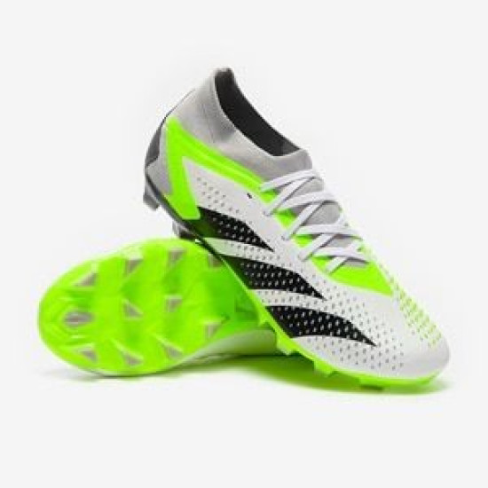 Sepatu Bola Adidas Predator Accuracy.2 MG White Core Black Lucid Lemon IE9486