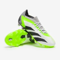 Sepatu Bola Adidas Predator Accuracy.1 Low AG White Core Black Lucid Lemon IE9454