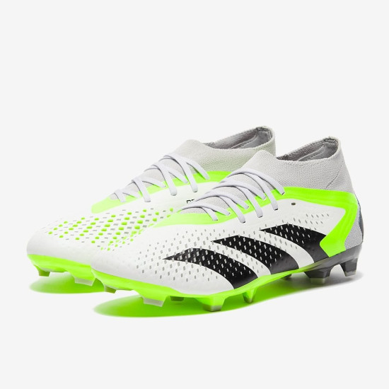 Sepatu Bola Adidas Predator Accuracy.2 FG White Core Black Lucid Lemon GZ0028