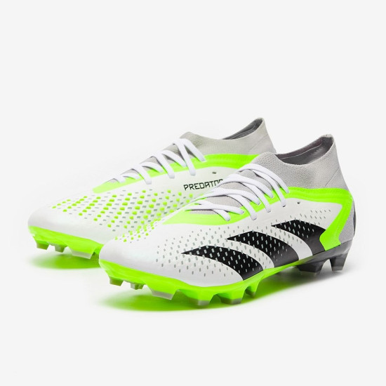 Sepatu Bola Adidas Predator Accuracy.2 MG White Core Black Lucid Lemon IE9486