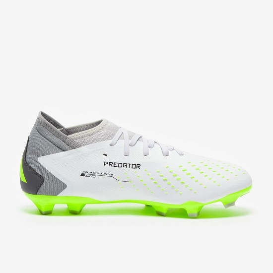 Sepatu Bola Adidas Predator Accuracy.3 FG White Core Black Lucid Lemon GZ0024