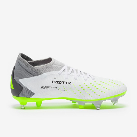 Sepatu Bola Adidas Predator Accuracy.3 SG White Core Black Lucid Lemon IE9492