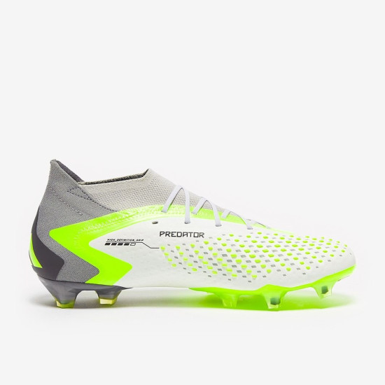 Sepatu Bola Adidas Predator Accuracy.1 FG White Core Black Lucid Lemon GZ0035