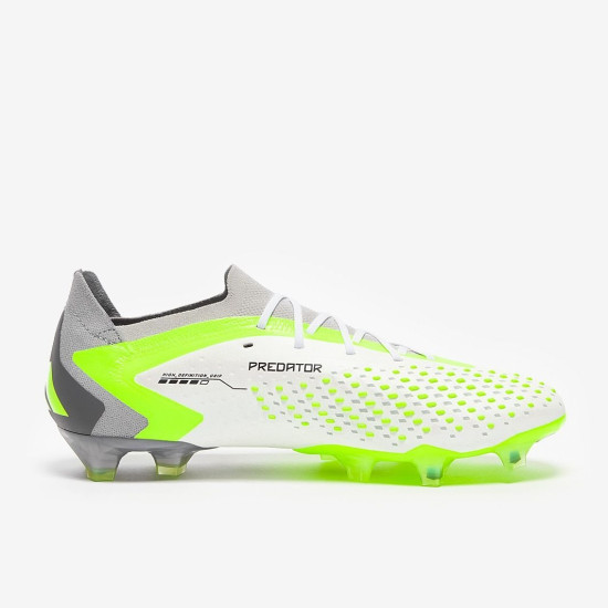 Sepatu Bola Adidas Predator Accuracy.1 Low FG White Core Black Lucid Lemon GZ0032