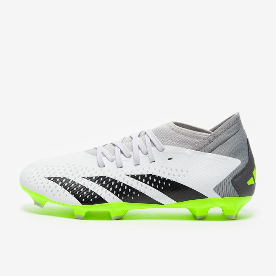 Sepatu Bola Adidas Predator Accuracy.3 FG White Core Black Lucid Lemon GZ0024