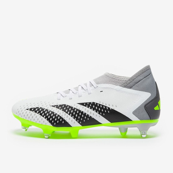 Sepatu Bola Adidas Predator Accuracy.3 SG White Core Black Lucid Lemon IE9492