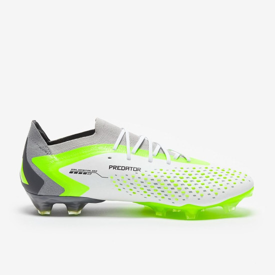 Sepatu Bola Adidas Predator Accuracy.1 Low AG White Core Black Lucid Lemon IE9454