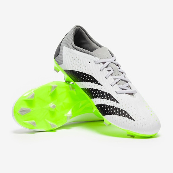 Sepatu Bola Adidas Predator Accuracy.3 Low FG White Core Black Lucid Lemon GZ0014