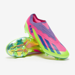 Sepatu Bola Adidas X Crazyfast HMS.1 Laceless FG Lucis Lemon Bright Royal Pink IF0416