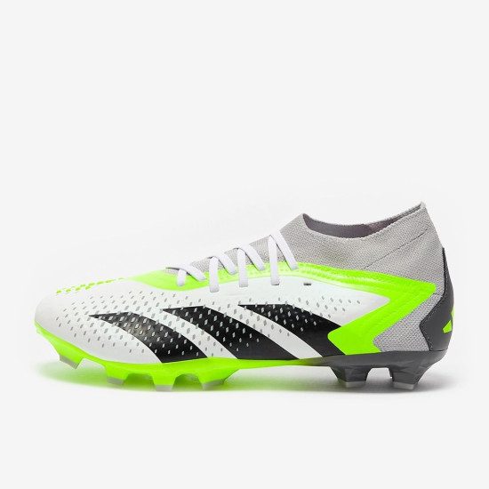 Sepatu Bola Adidas Predator Accuracy.2 MG White Core Black Lucid Lemon IE9486