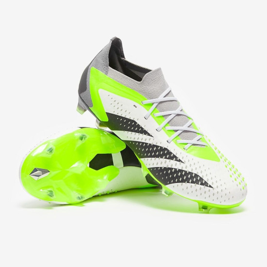 Sepatu Bola Adidas Predator Accuracy.1 Low FG White Core Black Lucid Lemon GZ0032