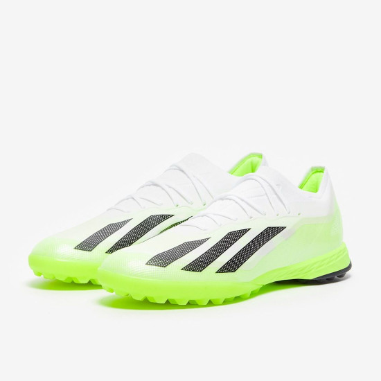 Sepatu Futsal Adidas X Crazyfast.1 TF White Core Black Lucid Lemon IE6632