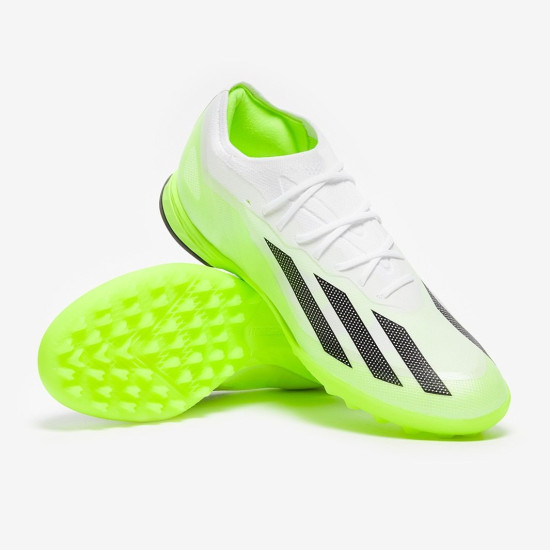 Sepatu Futsal Adidas X Crazyfast.1 TF White Core Black Lucid Lemon IE6632