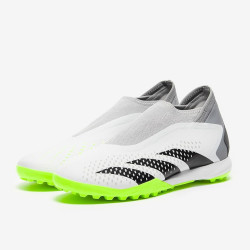 Sepatu Futsal Adidas Predator Accuracy.3 Laceless TF White Core Black Lucid Lemon GY9999