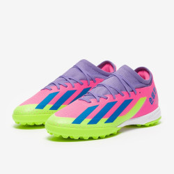 Sepatu Futsal Adidas X Crazyfast HMS.3 TF Lucid Lemon Bright Royal Pink ID2623