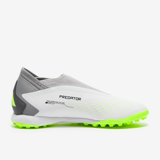 Sepatu Futsal Adidas Predator Accuracy.3 Laceless TF White Core Black Lucid Lemon GY9999