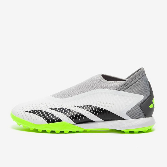 Sepatu Futsal Adidas Predator Accuracy.3 Laceless TF White Core Black Lucid Lemon GY9999