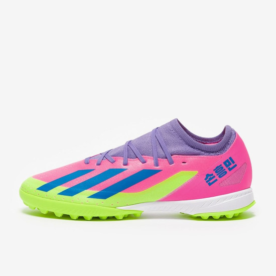 Sepatu Futsal Adidas X Crazyfast HMS.3 TF Lucid Lemon Bright Royal Pink ID2623