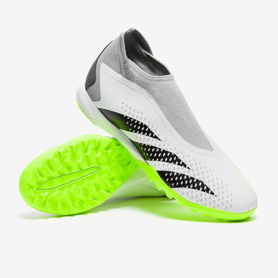 Sepatu Futsal Adidas Predator Accuracy.3 Laceless TF White Core Black Lucid Lemon GY9999