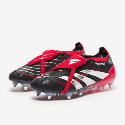 Sepatu Bola Adidas Predator Elite Tongue x Moments SG Black White Vivid Red JQ2687