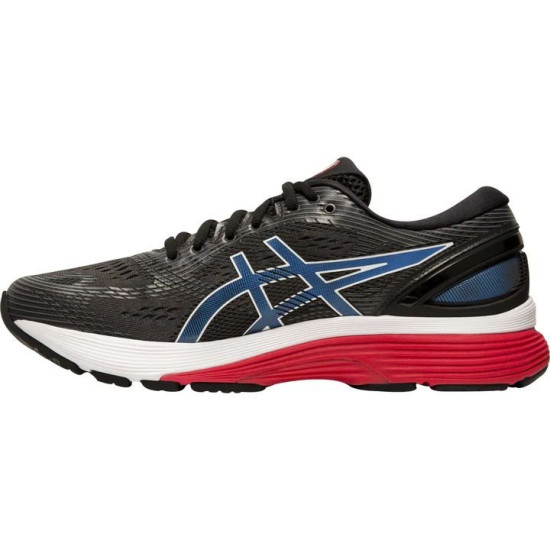 Sepatu Lari Asics Gel Nimbus 21 Black Electric Blue 1011A169 005-6