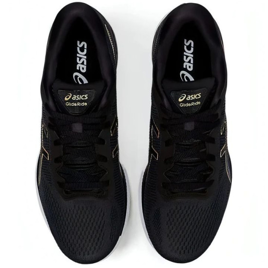 Sepatu Lari Asics GlideRide Black Pure Gold 1011A817 001-9.5