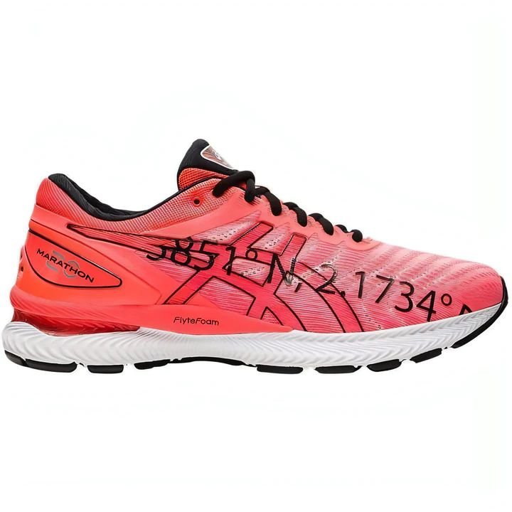 Sepatu Lari Asics Gel Nimbus 22 Barcelona Marathon Flash Coral