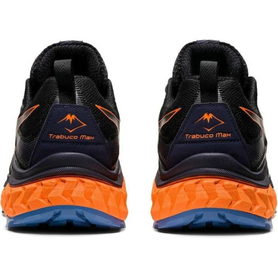 Sepatu Lari Asics Trabuco Max Trail Black Shocking Orange 1011B028 005-7.5