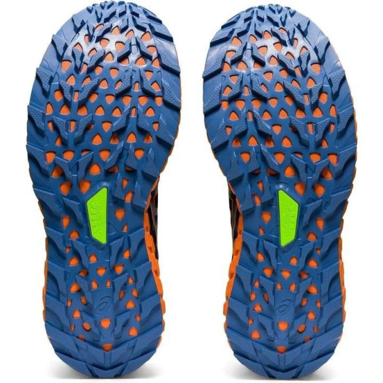 Sepatu Lari Asics Trabuco Max Trail Black Shocking Orange 1011B028 005-7.5