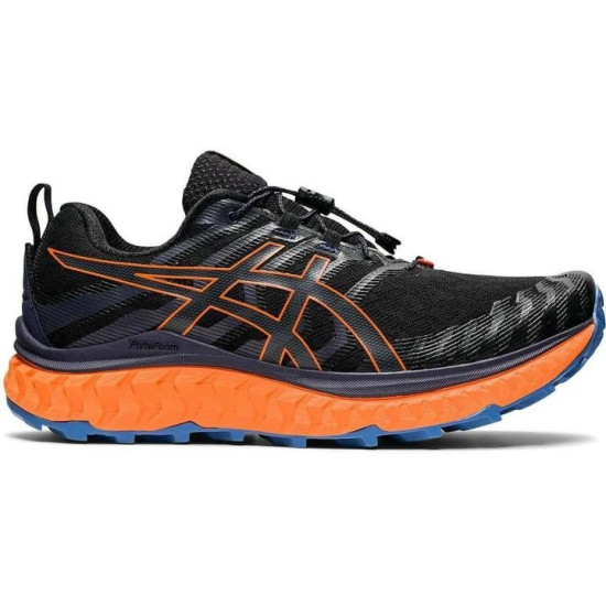 Sepatu Lari Asics Trabuco Max Trail Black Shocking Orange 1011B028 005-7.5