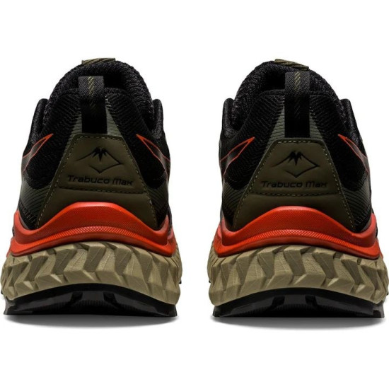 Sepatu Lari Asics Trabuco Max Trail Black Cherry Tomato 1011B028 006-7