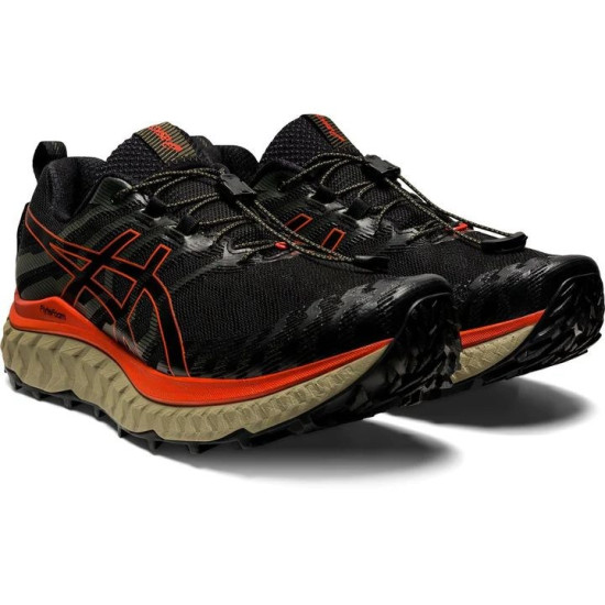 Sepatu Lari Asics Trabuco Max Trail Black Cherry Tomato 1011B028 006-7