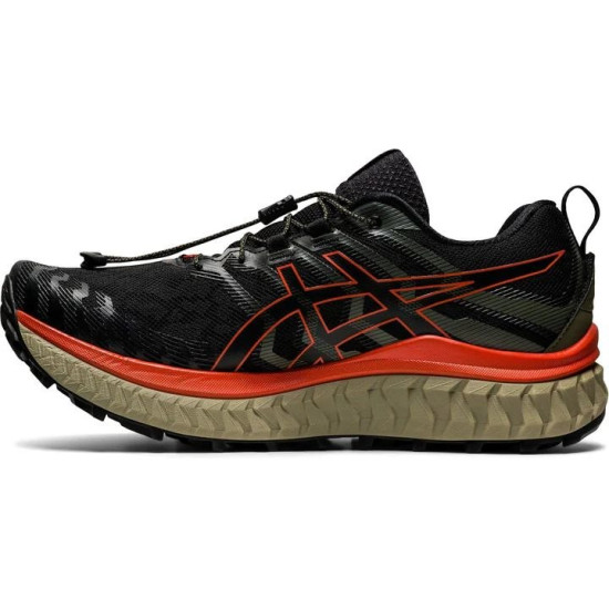 Sepatu Lari Asics Trabuco Max Trail Black Cherry Tomato 1011B028 006-7