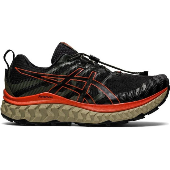 Sepatu Lari Asics Trabuco Max Trail Black Cherry Tomato 1011B028 006-7