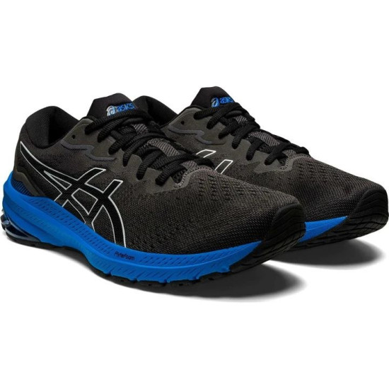 Sepatu Lari Asics GT 1000 11 Black Electric Blue 1011B354 003-8