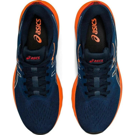 Sepatu Lari Asics GT 1000 11 French Blue Shocking Orange 1011B354 401-11.5