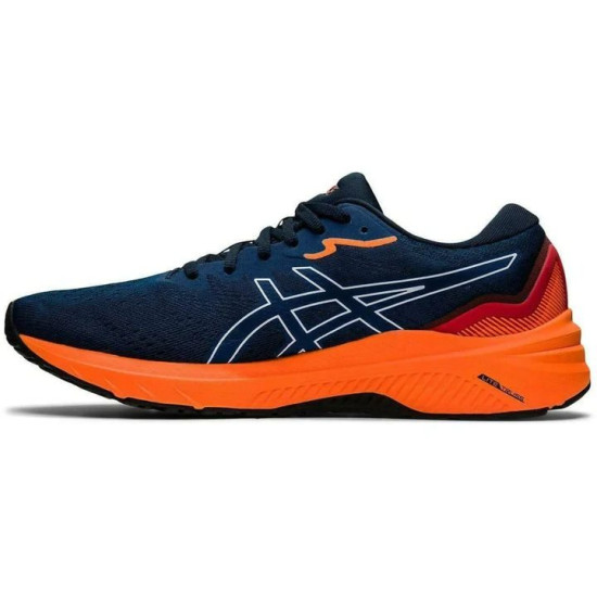 Sepatu Lari Asics GT 1000 11 French Blue Shocking Orange 1011B354 401-11.5