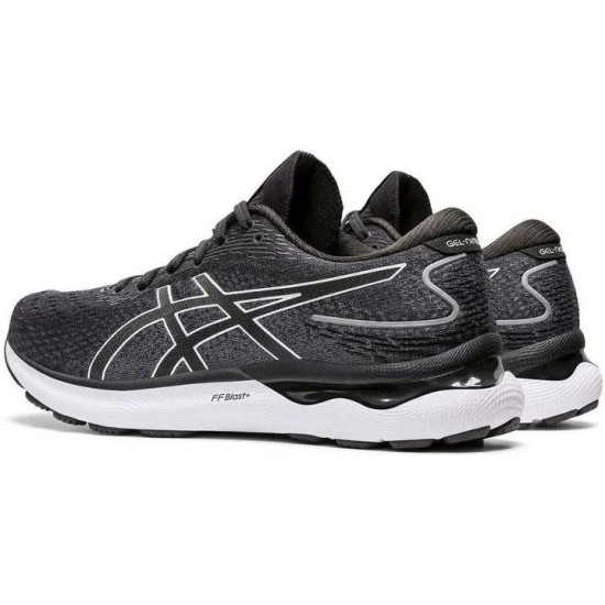 Sepatu Lari Asics Gel Nimbus 24 Black White 1011B359 001-11.5