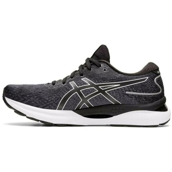 Sepatu Lari Asics Gel Nimbus 24 Black White 1011B359 001-11.5