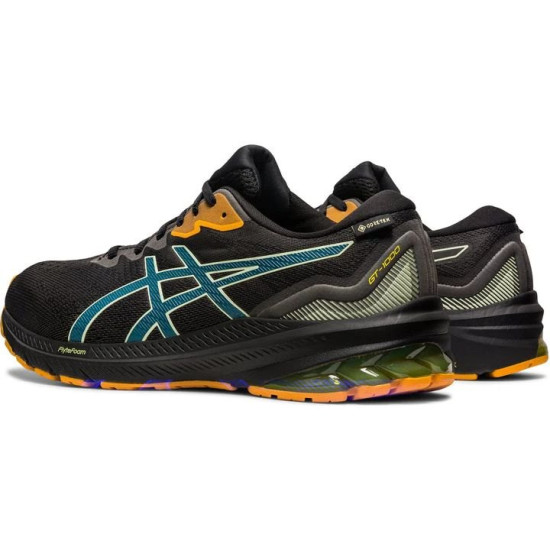 Sepatu Lari Asics GT 1000 11 GTX Black Ink Teal 1011B447 003-7