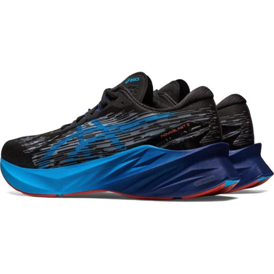 Sepatu Lari Asics NovaBlast 3 Black Island Blue 1011B458 004-7