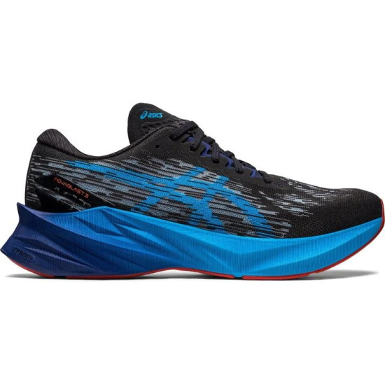 Sepatu Lari Asics NovaBlast 3 Black Island Blue 1011B458 004-7