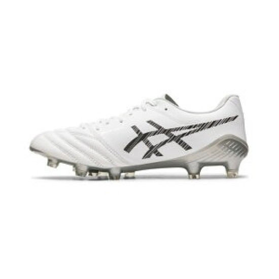 Sepatu Bola Asics DS Light X-Fly 5 FG White Black Silver 1101A047-100