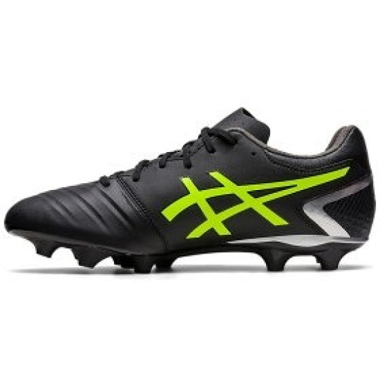 Sepatu Bola Asics DS Light FG 2E Wide Black Safety Yellow 1103A069-002