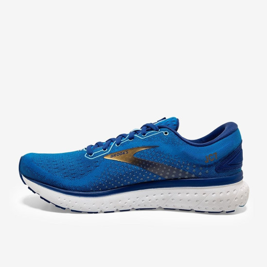 Sepatu Lari Brooks Glycerin 18 Blue Mazarine Gold 1103291D459