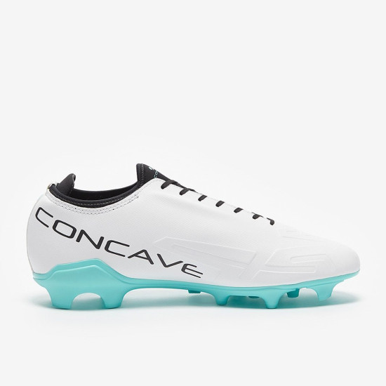 Sepatu Bola Concave Halo FG  White Cyan Black HAESFGWHTCYA221